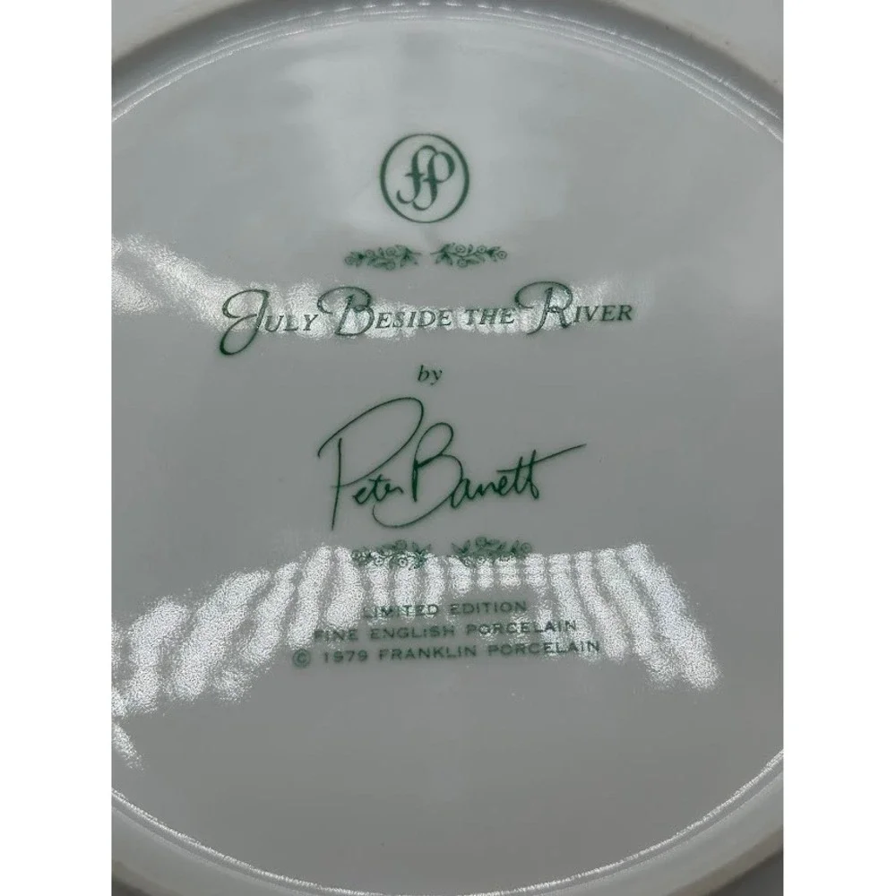 Franklin Porcelain Peter Barrett Limited Edition Plates Set of 4 Nature Birds‎